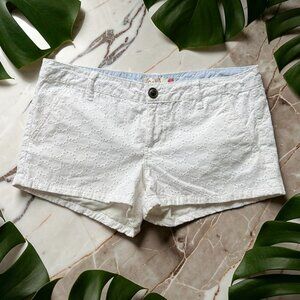 Eyelet Lace White Shorts Womens Size 11 Cottagecore Coquette Summer 3129